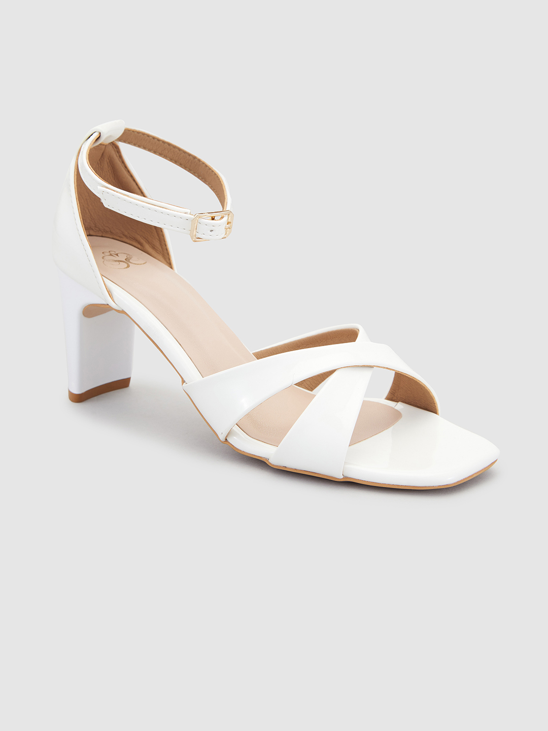 White Meadow Strappy Block Heel Sandals - CHARLES & KEITH IN